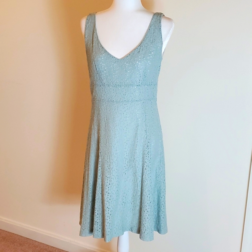 Axcess mint green eyelet sleeveless dress size medium